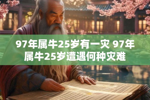 97年属牛25岁有一灾 97年属牛25岁遭遇何种灾难