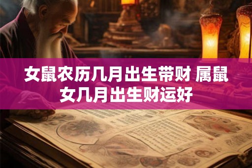 女鼠农历几月出生带财 属鼠女几月出生财运好
