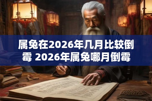 属兔在2026年几月比较倒霉 2026年属兔哪月倒霉
