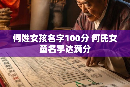 何姓女孩名字100分 何氏女童名字达满分