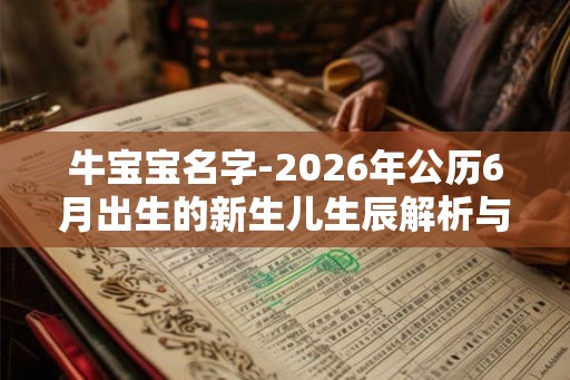 牛宝宝名字-2026年公历6月出生的新生儿生辰解析与八字起名