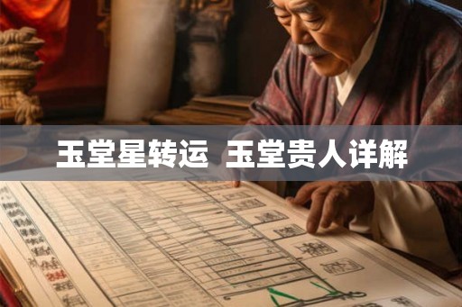 玉堂星转运 玉堂贵人详解 玉堂星转运 玉堂贵人详解