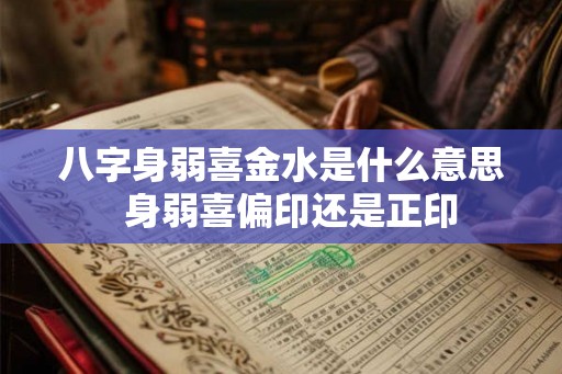 八字身弱喜金水是什么意思  身弱喜偏印还是正印