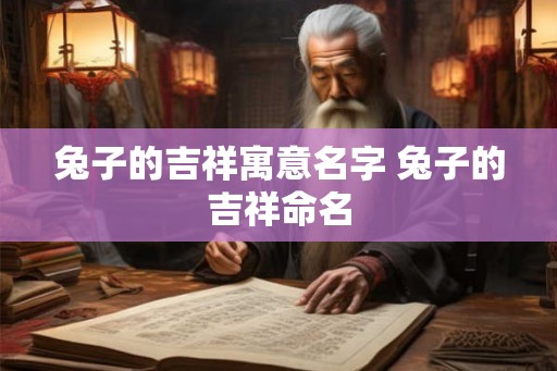 兔子的吉祥寓意名字 兔子的吉祥命名
