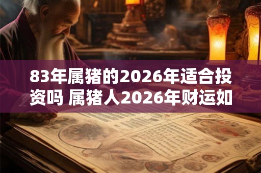 83年属猪的2026年适合投资吗 属猪人2026年财运如何