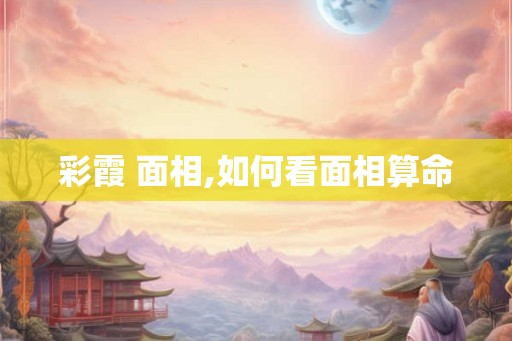 彩霞 面相,如何看面相算命