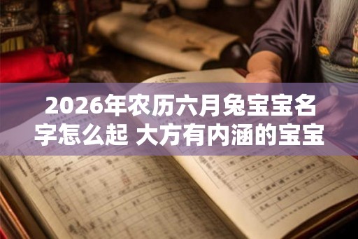 2026年农历六月兔宝宝名字怎么起 大方有内涵的宝宝名字