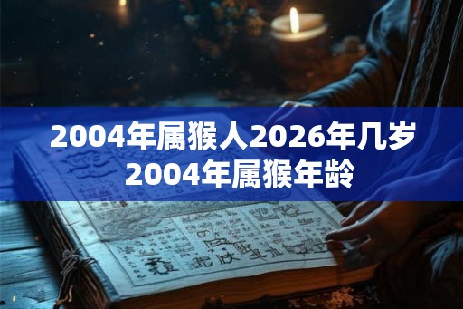2004年属猴人2026年几岁  2004年属猴年龄