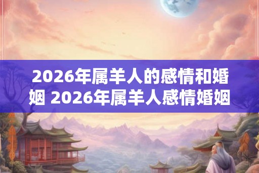 2026年属羊人的感情和婚姻 2026年属羊人感情婚姻如何