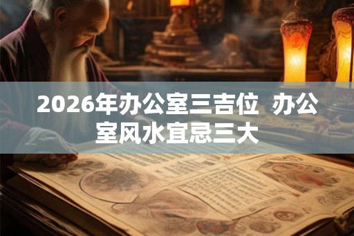 2026年办公室三吉位 办公室风水宜忌三大 2026年办公室三吉位 办公室风水宜忌三大