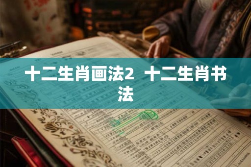 十二生肖画法2  十二生肖书法