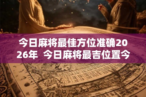今日麻将最佳方位准确2026年 今日麻将最吉位置今日麻将财神方位 今日麻将最佳方位准确2026年 今日麻将最吉位置今日麻将财神方位