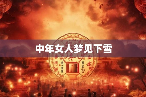中年女人梦见下雪