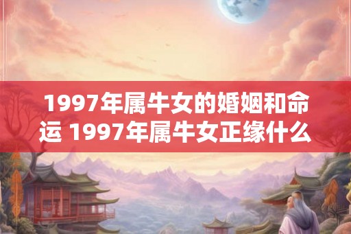1997年属牛女的婚姻和命运 1997年属牛女正缘什么时候到