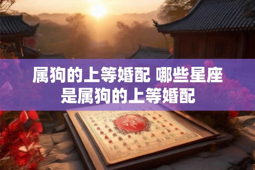 属狗的上等婚配 哪些星座是属狗的上等婚配