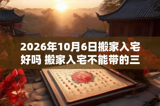 2026年10月6日搬家入宅好吗 搬家入宅不能带的三件东西