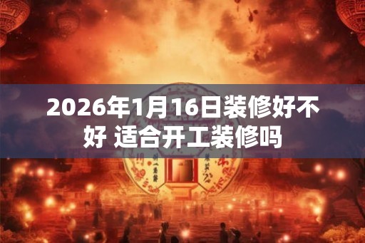 2026年1月16日装修好不好 适合开工装修吗