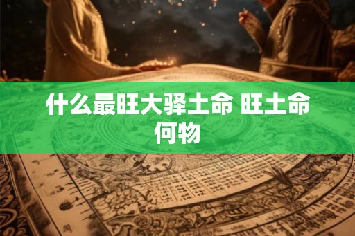 什么最旺大驿土命 旺土命何物