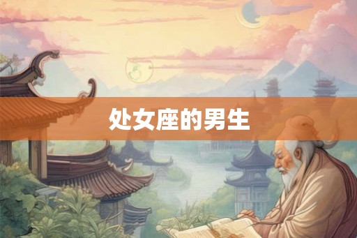 处女座的男生 处女座的男生