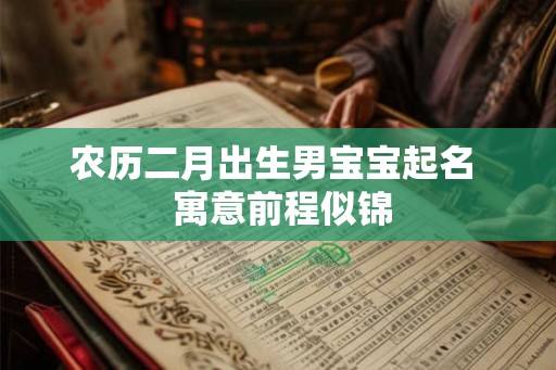 农历二月出生男宝宝起名  寓意前程似锦