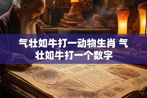 气壮如牛打一动物生肖 气壮如牛打一个数字