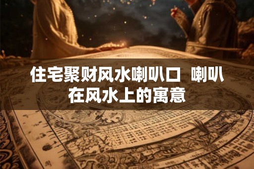 住宅聚财风水喇叭口  喇叭在风水上的寓意