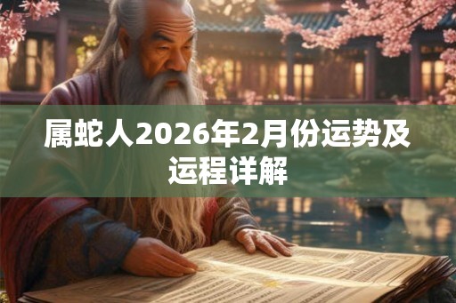 属蛇人2026年2月份运势及运程详解 属蛇人2026年2月份运势及运程详解