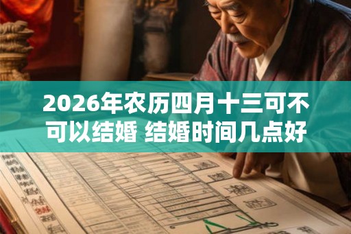 2026年农历四月十三可不可以结婚 结婚时间几点好 2026年农历四月十三可不可以结婚 结婚时间几点好