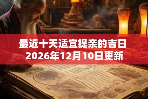 最近十天适宜提亲的吉日 2026年12月10日更新