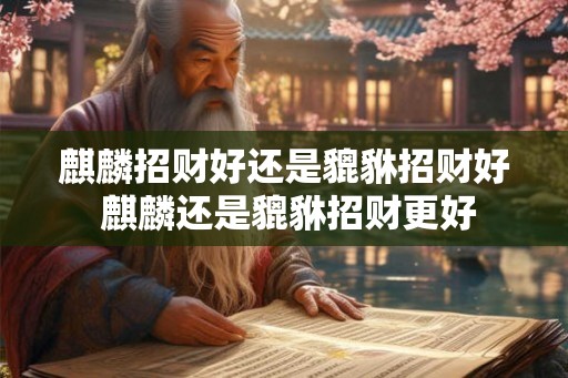 麒麟招财好还是貔貅招财好 麒麟还是貔貅招财更好