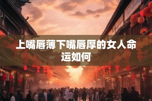 上嘴唇薄下嘴唇厚的女人命运如何