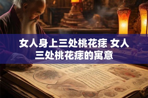 女人身上三处桃花痣 女人三处桃花痣的寓意