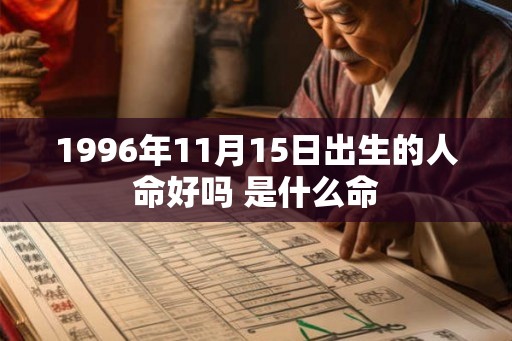 1996年11月15日出生的人命好吗 是什么命