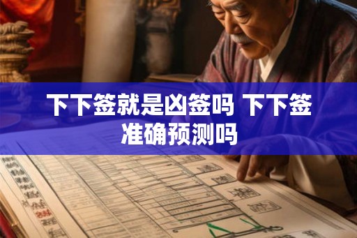 下下签就是凶签吗 下下签准确预测吗 下下签就是凶签吗 下下签准确预测吗