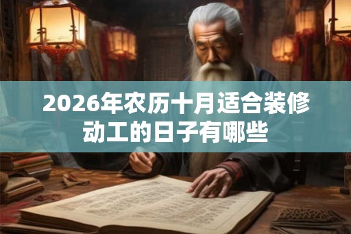 2026年农历十月适合装修动工的日子有哪些 2026年农历十月适合装修动工的日子有哪些