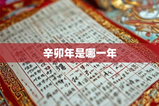 辛卯年是哪一年