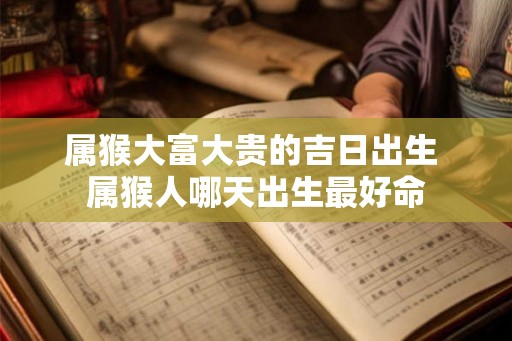 属猴大富大贵的吉日出生 属猴人哪天出生最好命