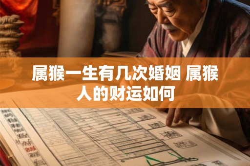 属猴一生有几次婚姻 属猴人的财运如何 属猴一生有几次婚姻 属猴人的财运如何