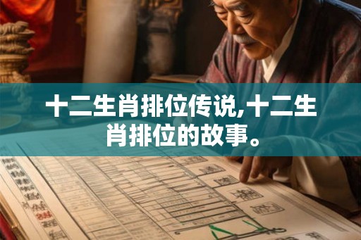 十二生肖排位传说,十二生肖排位的故事。