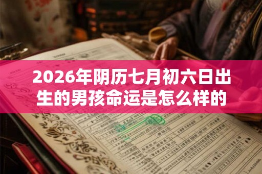 2026年阴历七月初六日出生的男孩命运是怎么样的