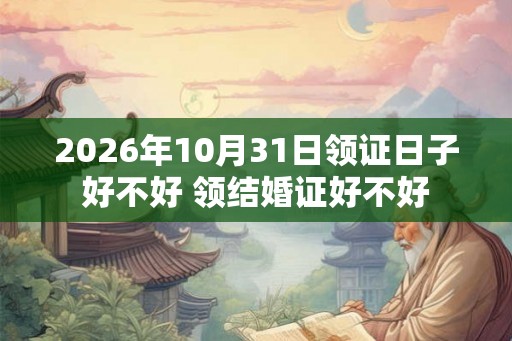2026年10月31日领证日子好不好 领结婚证好不好