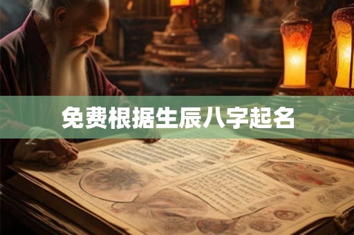 免费根据生辰八字起名