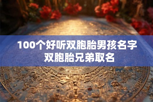 100个好听双胞胎男孩名字  双胞胎兄弟取名
