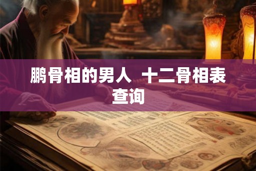 鹏骨相的男人  十二骨相表查询