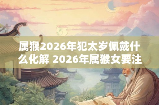属猴2026年犯太岁佩戴什么化解 2026年属猴女要注意什么 属猴2026年犯太岁佩戴什么化解 2026年属猴女要注意什么