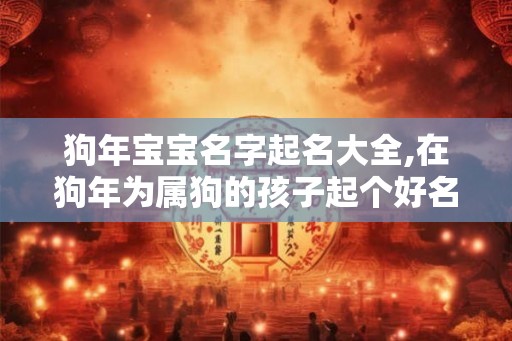 狗年宝宝名字起名大全,在狗年为属狗的孩子起个好名字