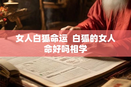 女人白狐命运  白狐的女人命好吗相学