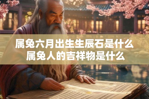 属兔六月出生生辰石是什么 属兔人的吉祥物是什么
