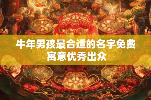 牛年男孩最合适的名字免费 寓意优秀出众