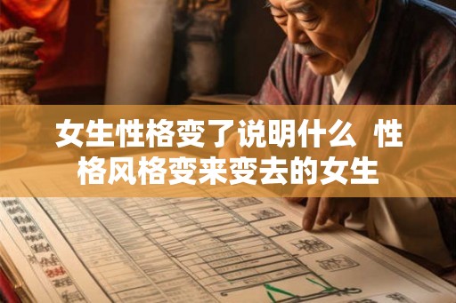 女生性格变了说明什么  性格风格变来变去的女生
